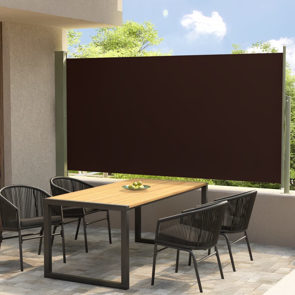 Tenda Laterale Retrattile per Patio 160x300 cm Marrone cod mxl 25091