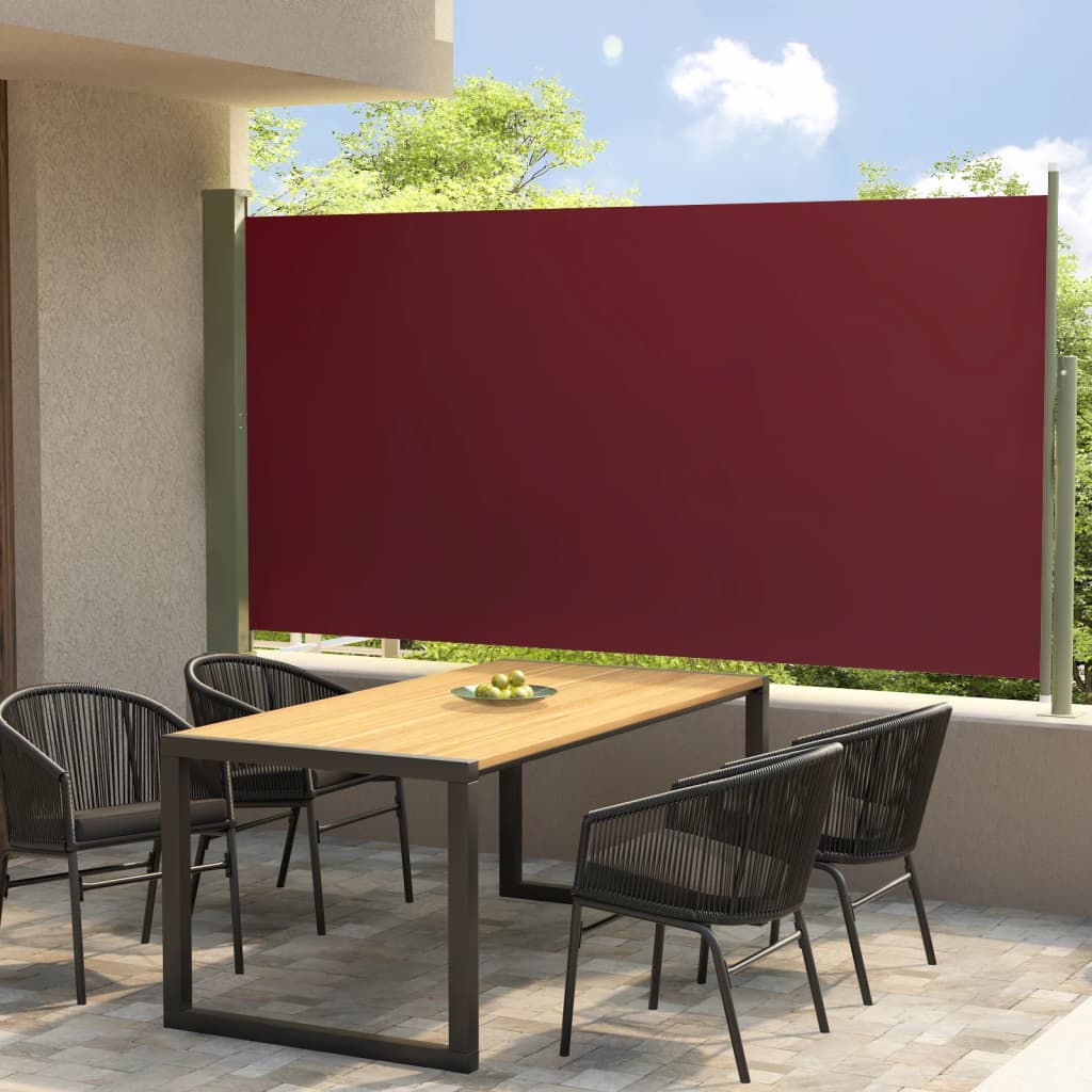 Tenda Laterale Retrattile per Patio 160x300 cm Rossa cod mxl 27347