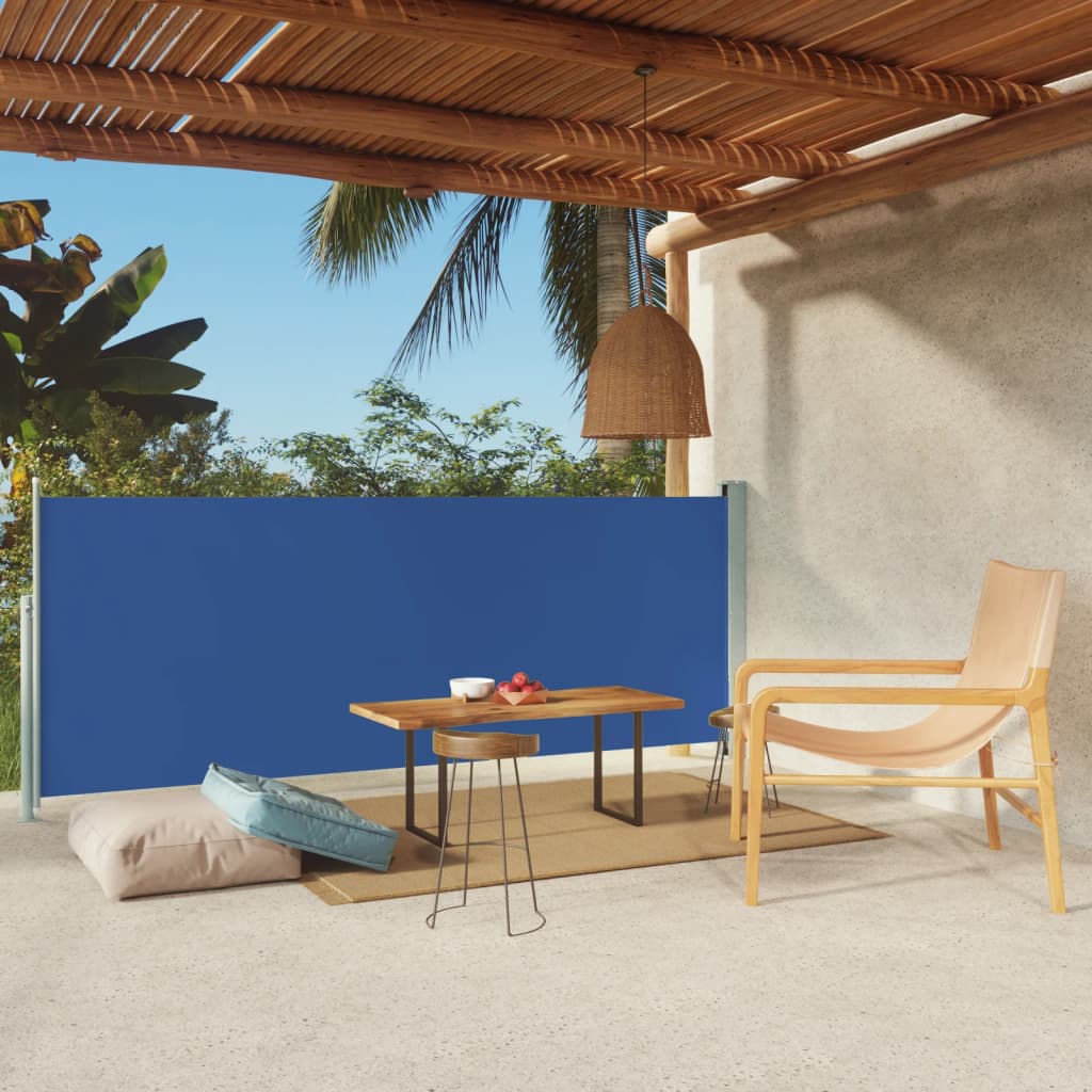 Tenda Laterale Retrattile per Patio 117x300 cm Blu 317870