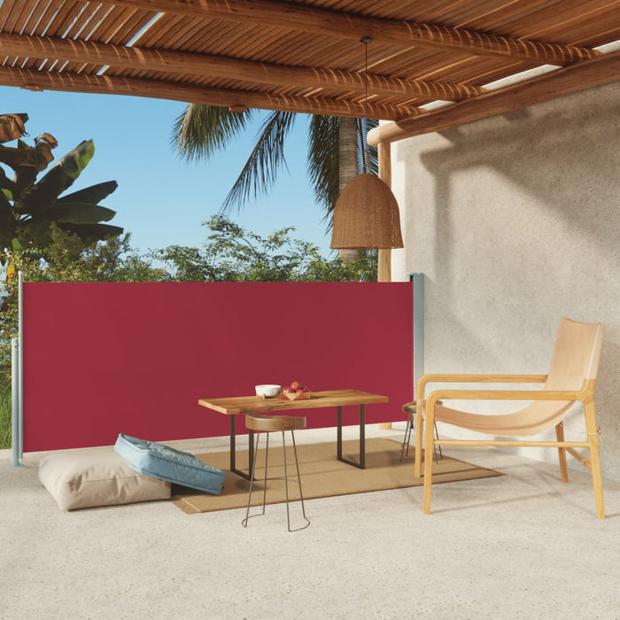 Tenda Laterale Retrattile per Patio 117x300 cm Rossa 317871