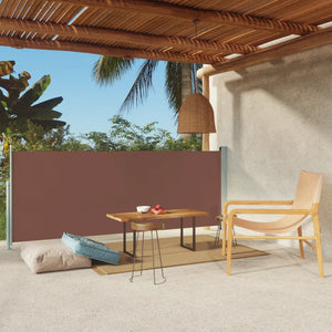 Tenda Laterale Retrattile per Patio 117x300 cm Marrone cod mxl 23545