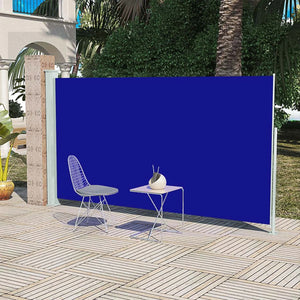 Tenda Laterale Retrattile per Patio 160x300 cm Blu 317882