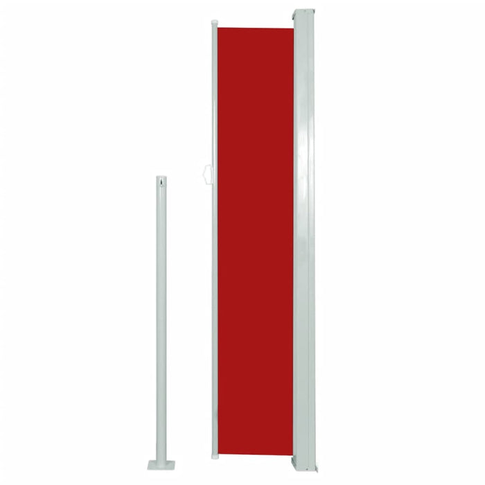 Tenda Laterale Retrattile per Patio 160x300 cm Rossa 317883