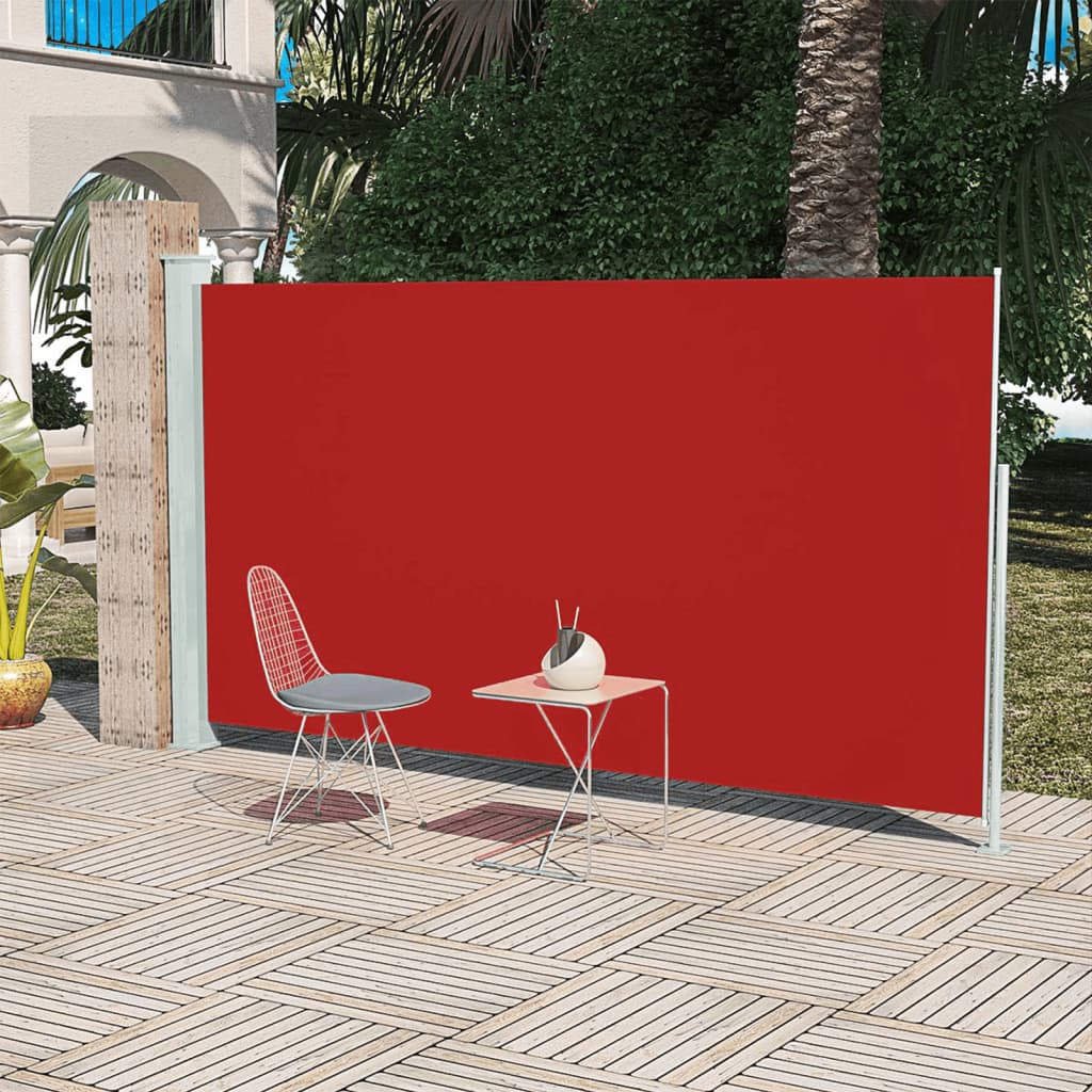 Tenda Laterale Retrattile per Patio 160x300 cm Rossa cod mxl 28098