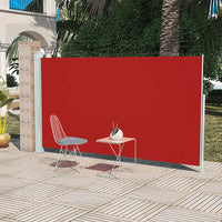 Tenda Laterale Retrattile per Patio 160x300 cm Rossa 317883