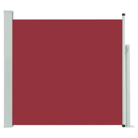 Tenda Laterale Retrattile per Patio 170x300 cm Rossa 317889