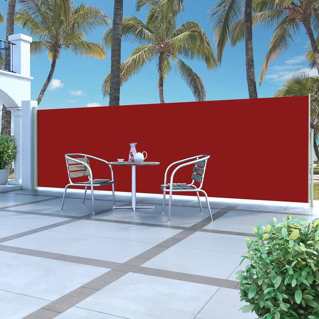 Tenda Laterale Retrattile per Patio 160x500 cm Rossa cod mxl 18407