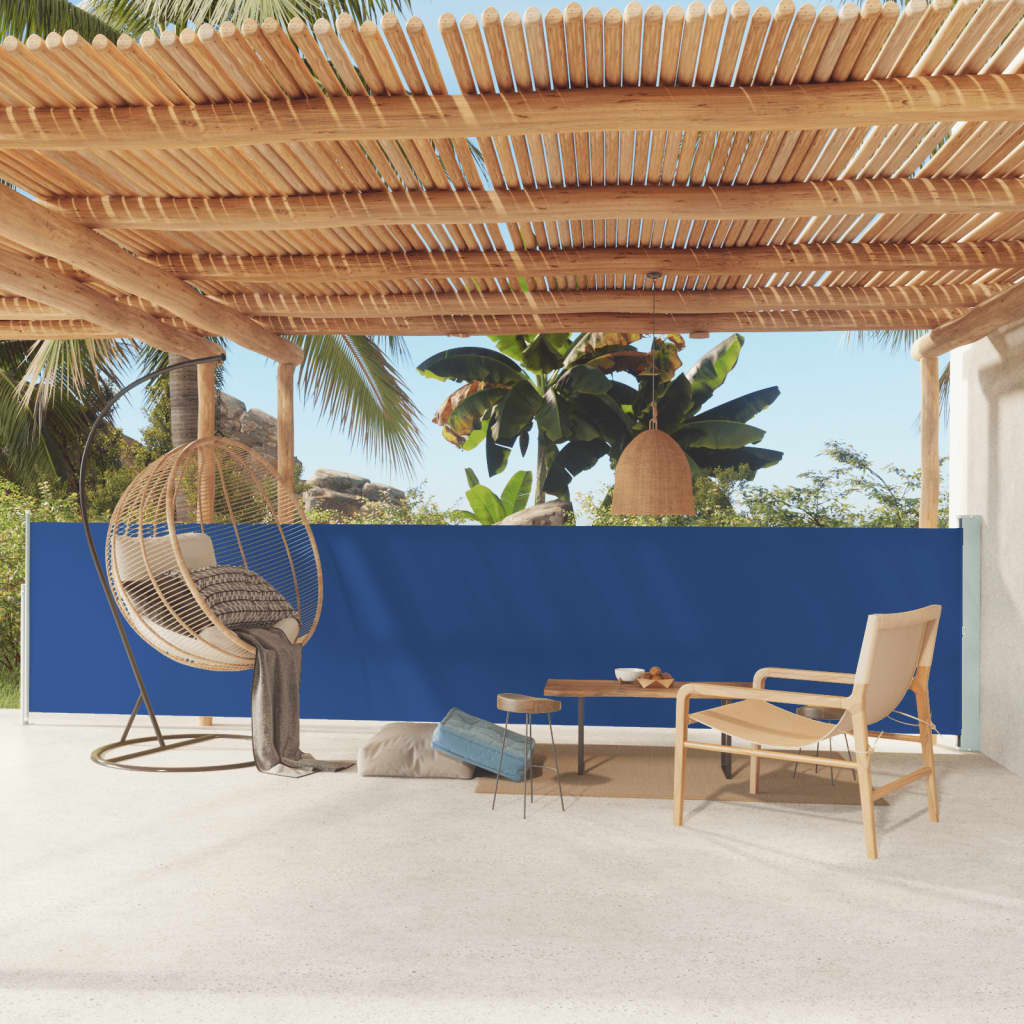 Tenda Laterale Retrattile per Patio 117x600 cm Blu cod mxl 17513