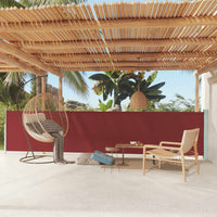 Tenda Laterale Retrattile per Patio 117x600 cm Rossa 317949