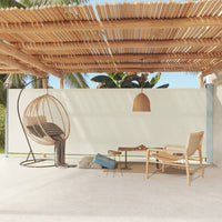 Tenda da Sole Laterale Retrattile per Patio 180x600 cm Crema 317965