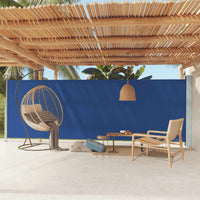 Tenda da Sole Laterale Retrattile per Patio 180x600 cm Blu cod mxl 20413