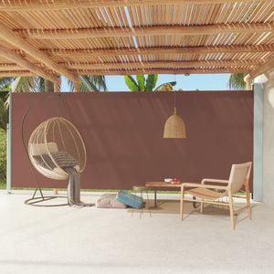 Tenda Laterale Retrattile per Patio 220x600 cm Marrone cod mxl 23679