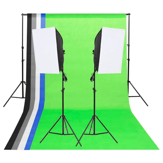 Kit di Illuminazione da Studio con Fondali e Softbox cod mxl 78530