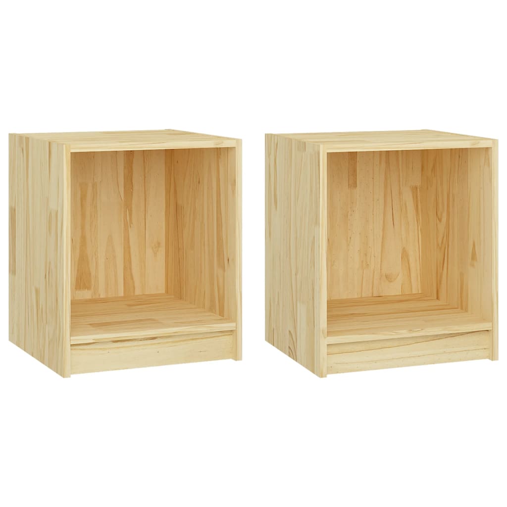 Comodini 2 pz 35,5x33,5x41,5 cm in Legno Massello di Pino cod mxl 30272