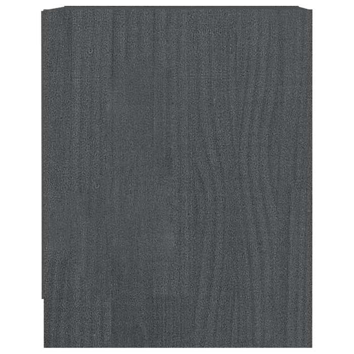 Comodino Grigio 35,5x33,5x41,5 cm in Legno Massello di Pino cod mxl 30679