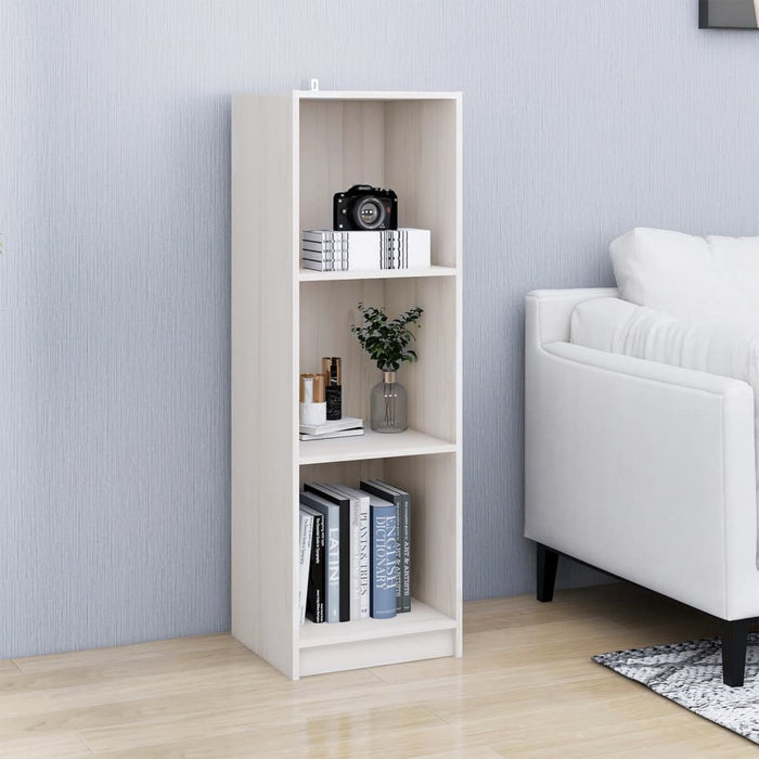 Libreria/Divisorio Bianco 36x33x110 cm Legno Massello di Pino