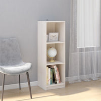 Libreria/Divisorio Bianco 36x33x110 cm Legno Massello di Pino