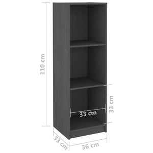 Libreria/Divisorio Grigio 36x33x110 cm Legno Massello di Pino cod mxl 13756