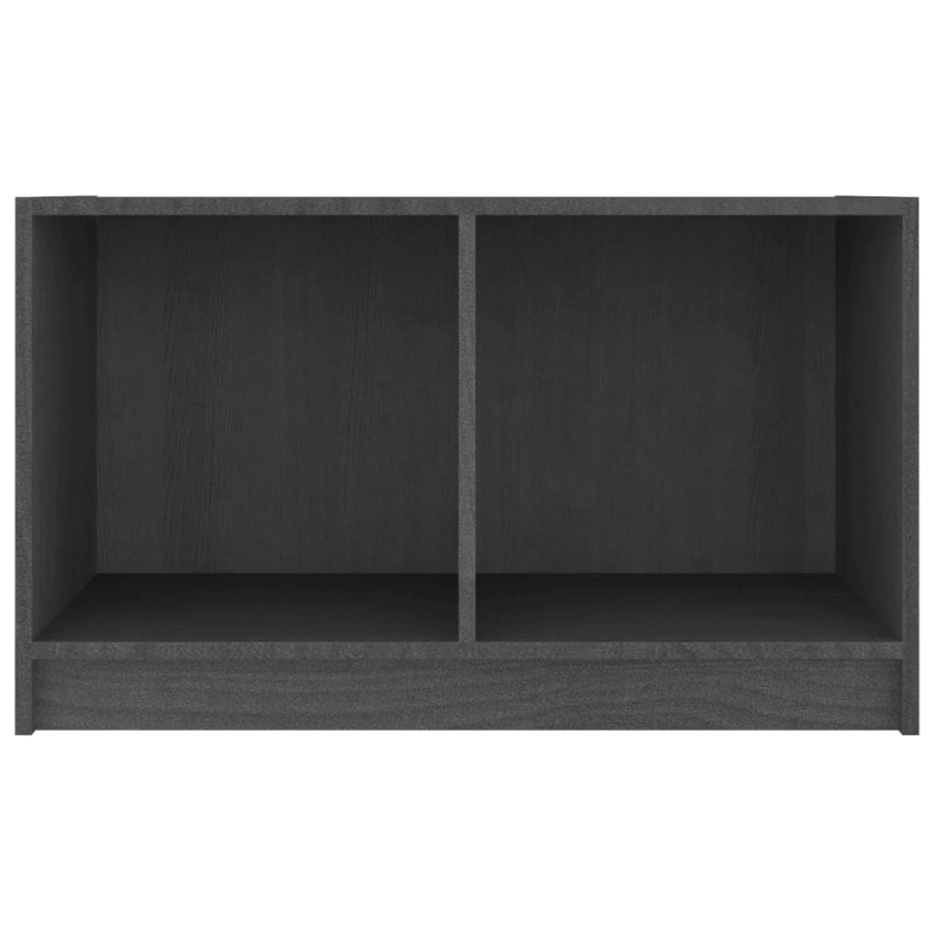 Mobile Porta TV Grigio 70x33x42 cm in Legno Massello di Pino 809944