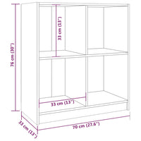 Credenza Bianca 70x33x76 cm in Legno Massello di Pino cod mxl 16124