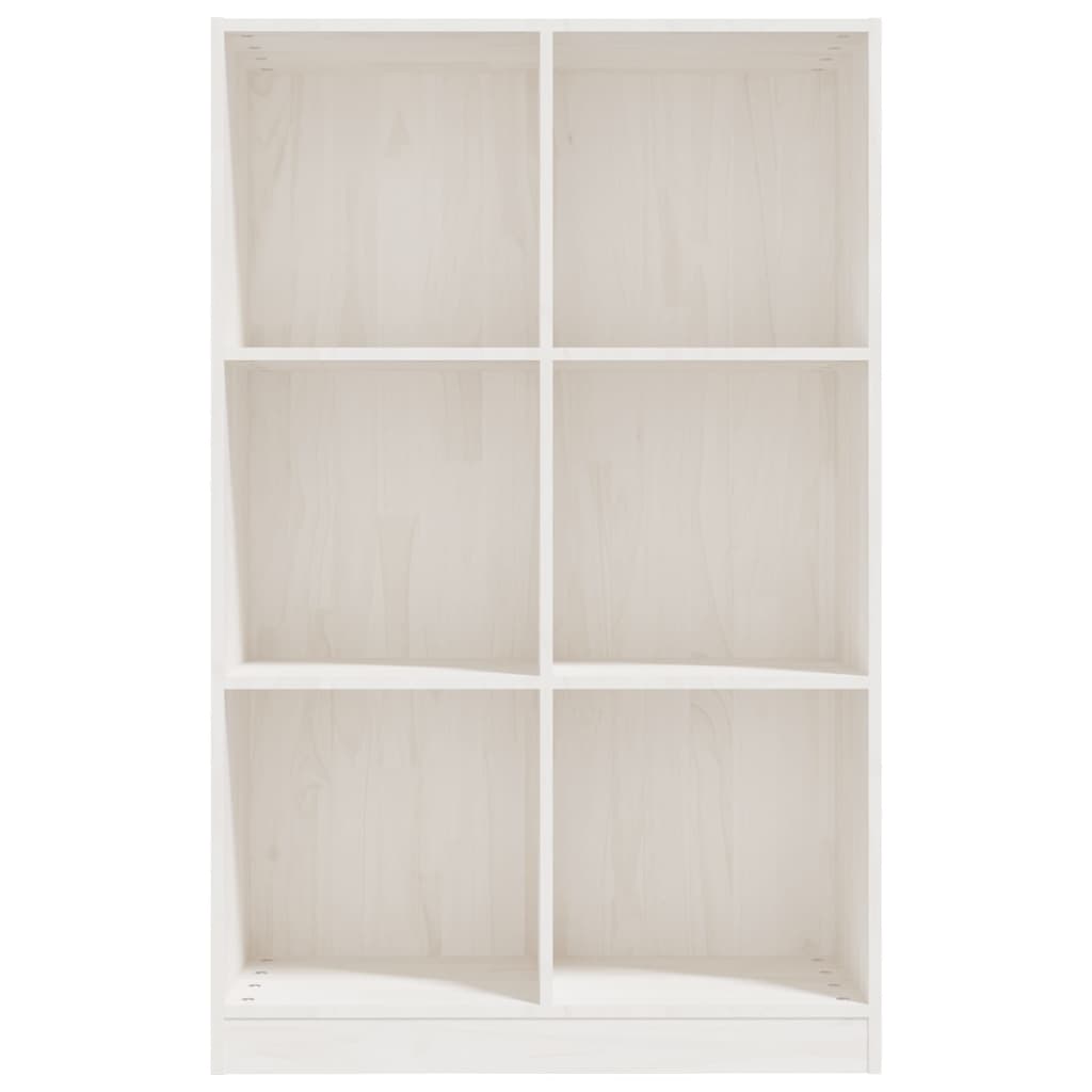 Libreria Bianca 70x33x110 cm in Legno Massello di Pino cod mxl 6830