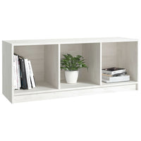 Mobile Porta TV Bianco 104x33x41 cm in Legno Massello di Pino cod mxl 18122