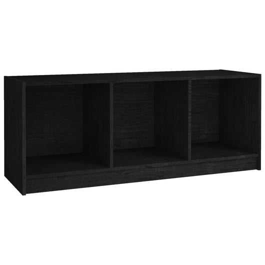 Mobile Porta TV Nero 104x33x41 cm in Legno Massello di Pino cod mxl 22972