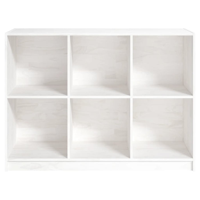 Libreria Bianca 104x33x76 cm in Legno Massello di Pino 809967