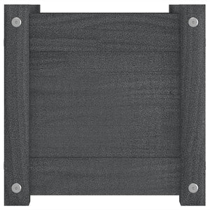 Fioriere da Giardino 2 pz Grigie 31x31x31 cm in Legno di Pino cod mxl 47956