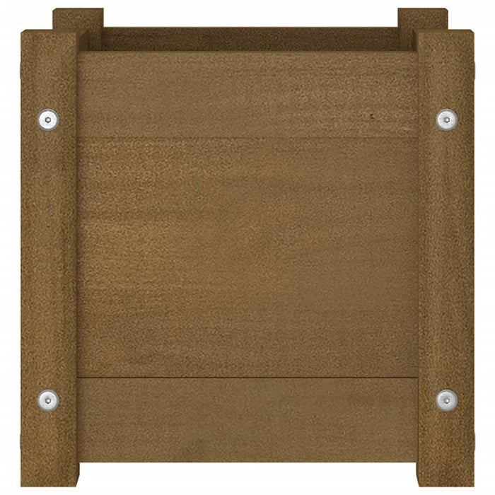 Fioriera da Giardino Miele 31x31x31 cm Legno Massello di Pino cod mxl 67152