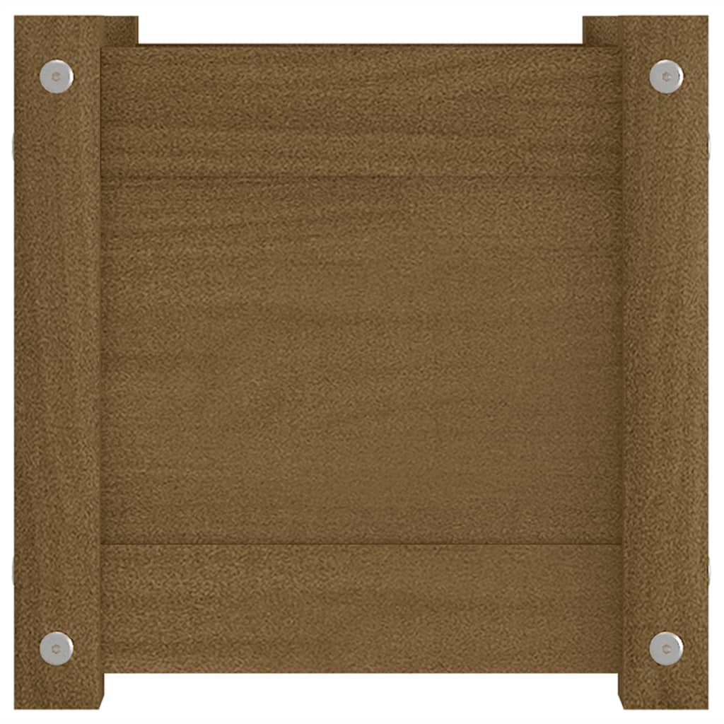 Fioriera da Giardino Miele 31x31x31 cm Legno Massello di Pino cod mxl 67152