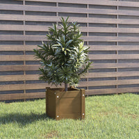 Fioriera da Giardino Miele 31x31x31 cm Legno Massello di Pino cod mxl 67152