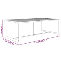 Tavolo da Pranzo per Esterni Antracite 120x60x66cm in Alluminio 318312