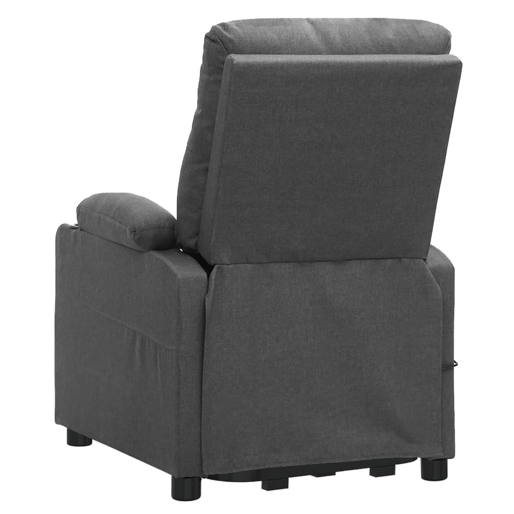 Poltrona Alzapersona Massaggi Elettrica Grigio Chiaro Tessuto cod mxl 51914