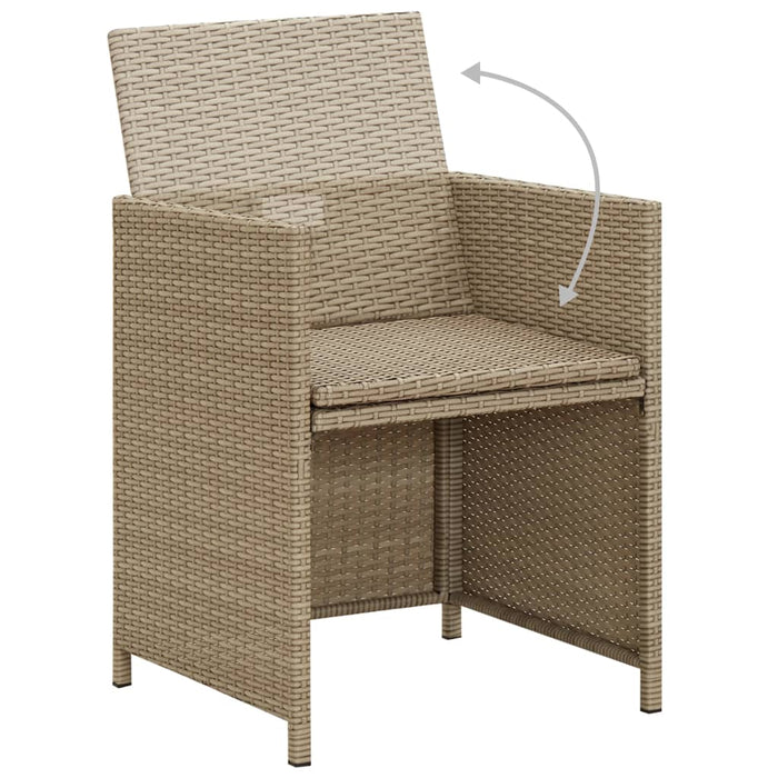 Set da Pranzo per Giardino 3 pz con Cuscini Beige 3094300