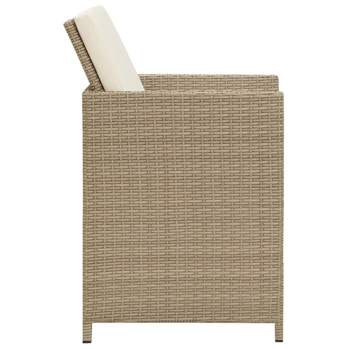 Set da Pranzo per Giardino 3 pz con Cuscini Beige 3094300