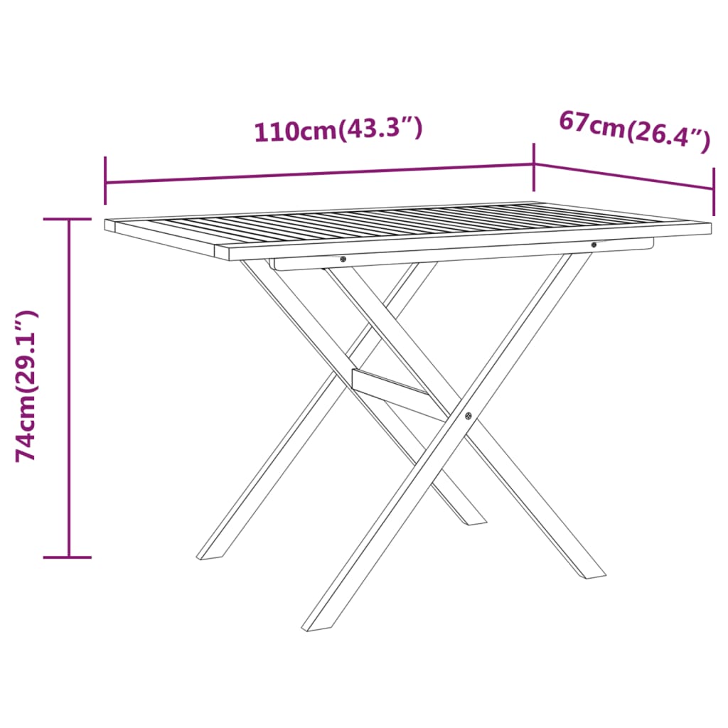 Set da Pranzo per Giardino 3 pz con Cuscini Beige 3094300