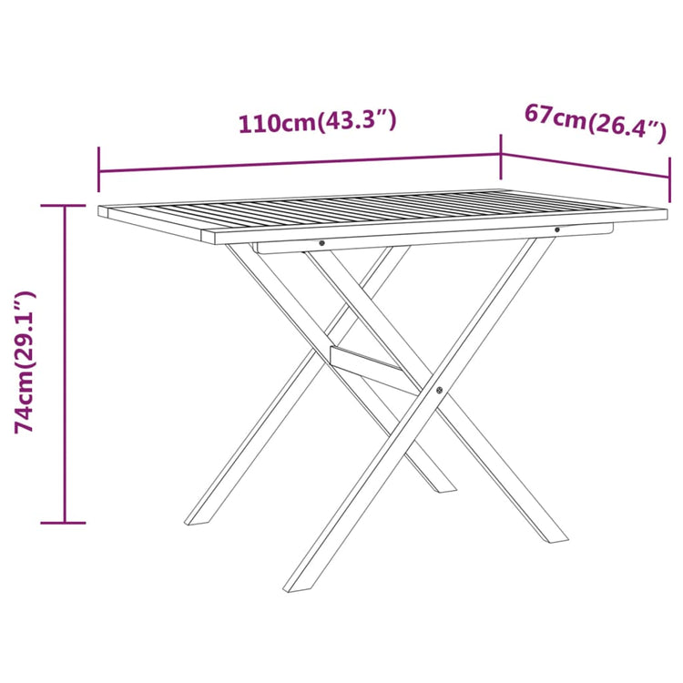 Set da Pranzo per Giardino 3 pz con Cuscini Nero cod mxl 38263