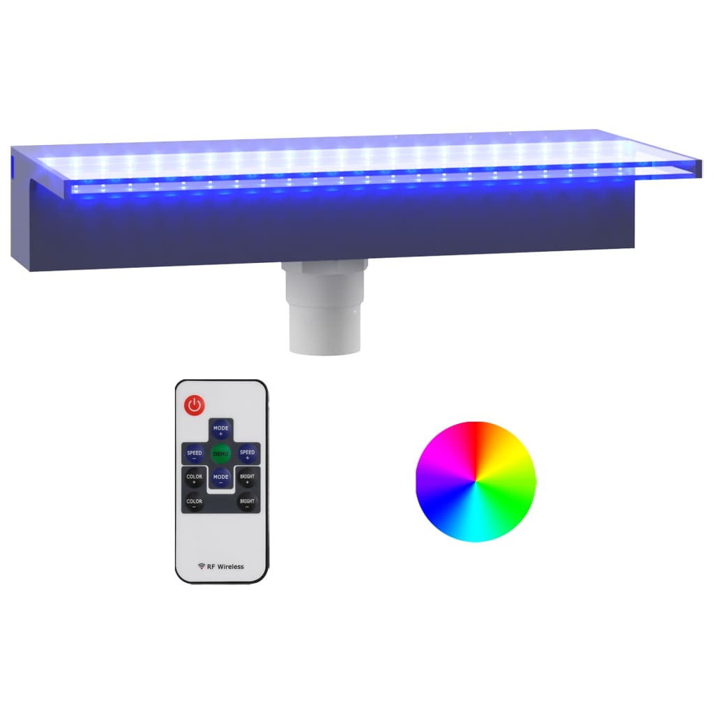 Sfioratore a Cascata con LED RGB Acrilico 45 cm 151402