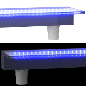 Sfioratore a Cascata con LED RGB Acrilico 60 cm cod mxl 64703