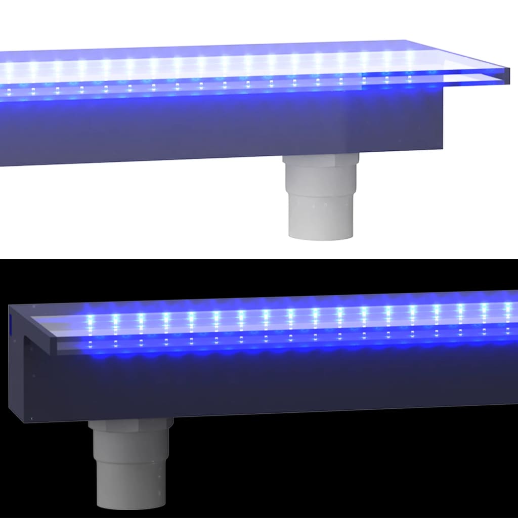 Sfioratore a Cascata con LED RGB Acrilico 90 cm 151404