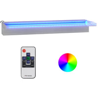 Sfioratore a Cascata con LED RGB Acciaio Inox 60 cm cod mxl 69770