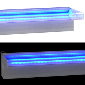 Sfioratore a Cascata con LED RGB Acciaio Inox 60 cm 151410