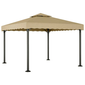 Gazebo Tortora 3x3 m Alluminio e Acciaiocod mxl 103817