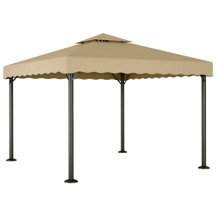 Gazebo Tortora 3x3 m Alluminio e Acciaiocod mxl 103817