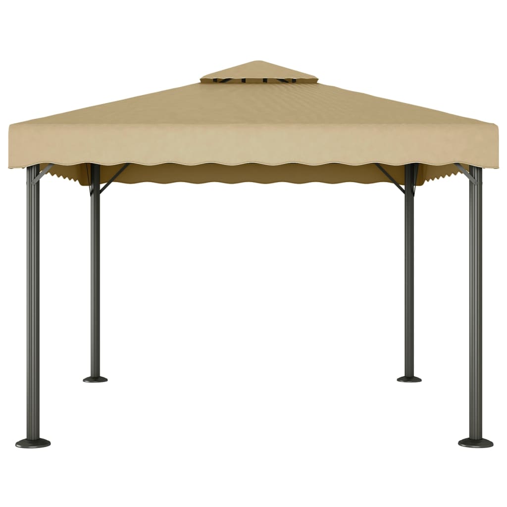 Gazebo Tortora 3x3 m Alluminio e Acciaiocod mxl 103817