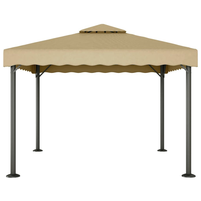 Gazebo Tortora 3x3 m Alluminio e Acciaiocod mxl 103817