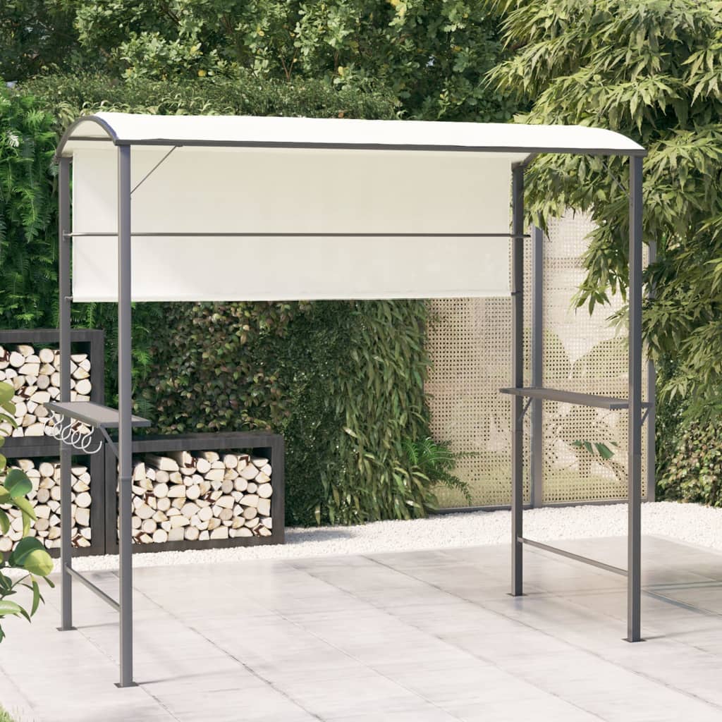 Gazebo con Tetto 220x110x200 cm Crema 318532