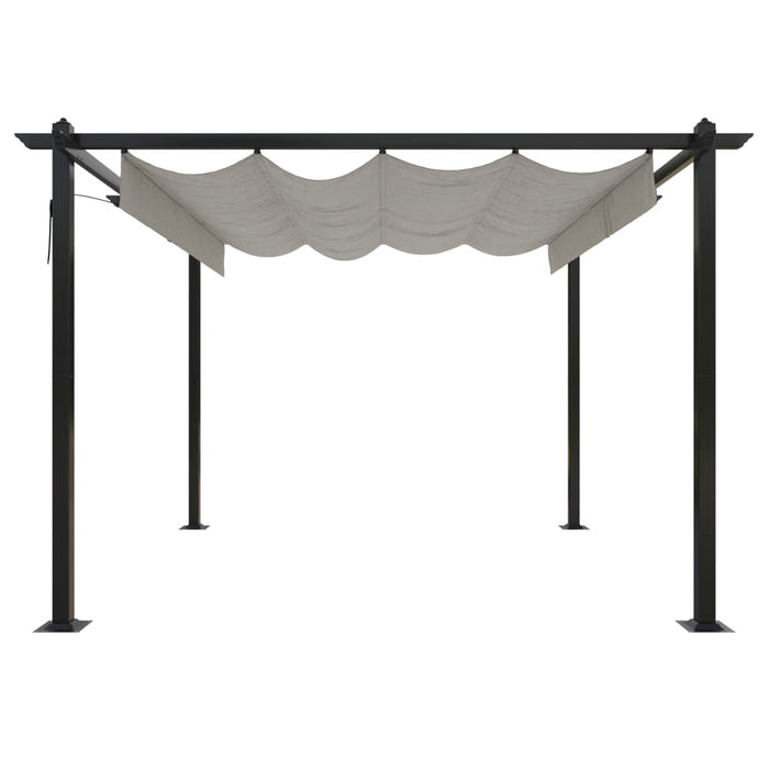 Pergola da Giardino con Tetto Retrattile 3x3 m Crema cod 9406