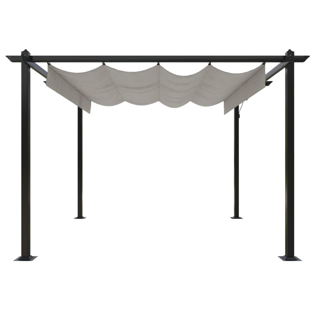 Pergola da Giardino con Tetto Retrattile 3x3 m Crema cod 9406